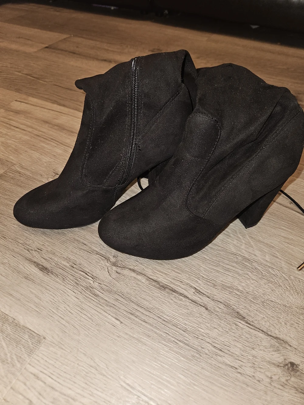BAMBOO Black Over-The-Knee Block Heel Boots